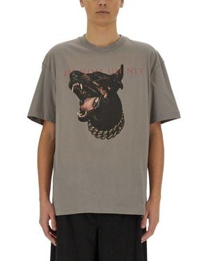 ih nom uh nit Dobermann Graphic T-Shirt - Gray