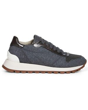 Brunello Cucinelli Lace-Up Trainers - Blue