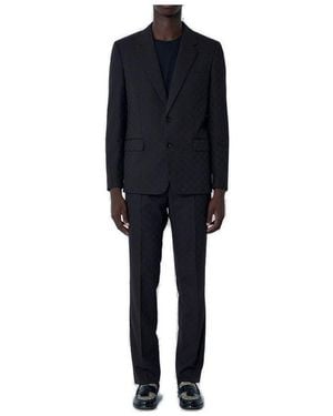 Gucci Monogrammed Buttoned Suit - Black