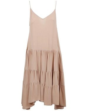 N°21 V-Neck Flared Dress - Brown