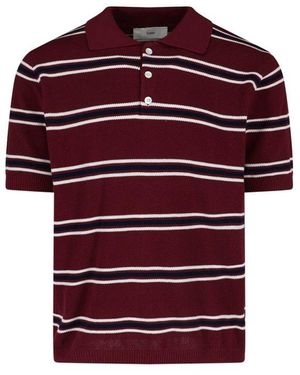 DUNST Striped Polo Shirt - Red