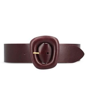 Saint Laurent Covered Buckle Belt - Brown