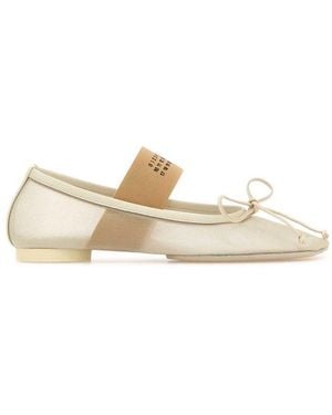 MM6 by Maison Martin Margiela Bow Detail Ballet Shoes - Natural