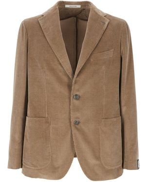 Tagliatore Corduroy Blazer Jacket - Brown