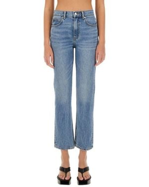T By Alexander Wang Light Wash High Waist Jeans - Blue