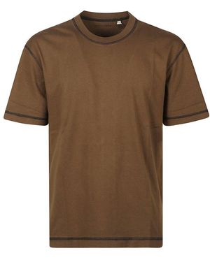 sunflower Contrast Crewneck T-Shirt - Brown