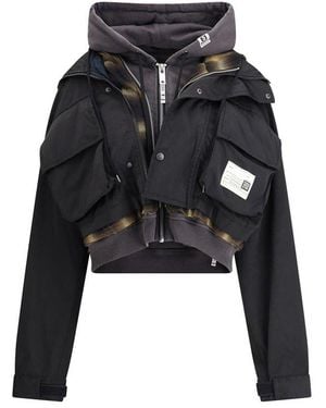 Maison Mihara Yasuhiro Patchwork Design Jacket - Black