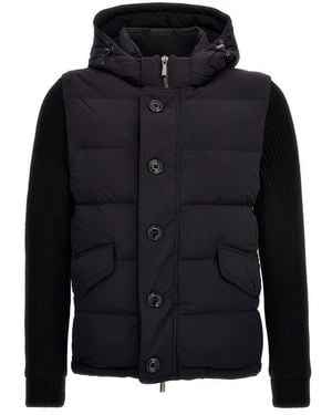 Moorer Foscolo-Knm Padded Bomber Jacket - Black