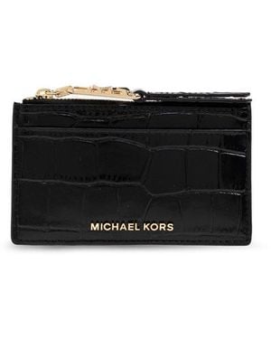 MICHAEL Michael Kors Empire Small Embossed Card Case - Black