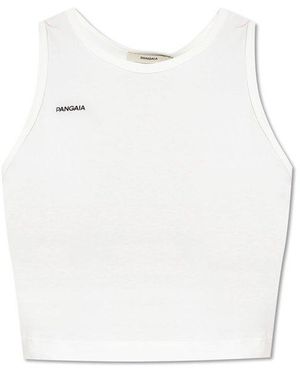 PANGAIA Sleeveless Crop Top - White