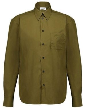 Ferragamo Long Sleeved Buttoned Shirt - Green