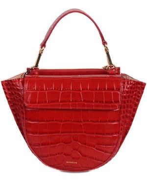 Wandler Hortensia Embossed Mini Tote Bag - Red