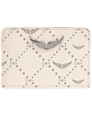 Zadig & Voltaire Zv Pass Monogram Card Holder - Natural