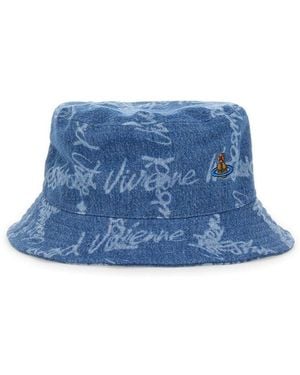 Vivienne Westwood Bucket Hat With Logo - Blue