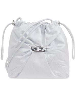 DIESEL Scrunch-D Drawstring Bucket Bag - White