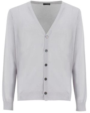 Drumohr Regular Fit Buttoned Cardigan - Grey