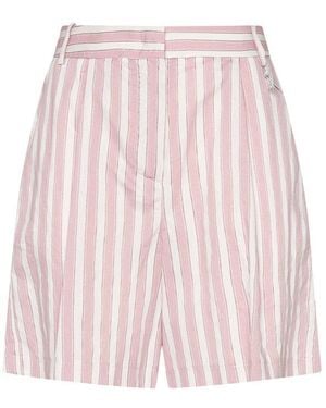 Kaos Striped Pleated Shorts - Pink