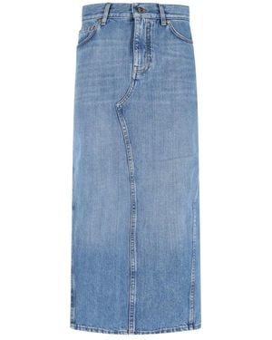 Givenchy Denim Midi Skirt - Blue