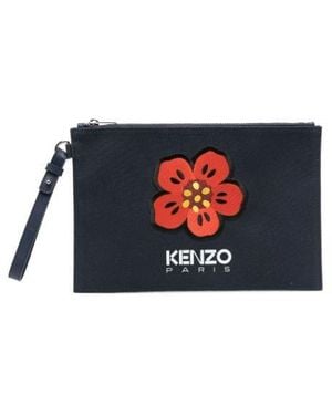 KENZO Flower Wristlet Clutch - Blue