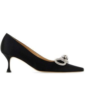 Mach & Mach Satin Court Shoes - Black