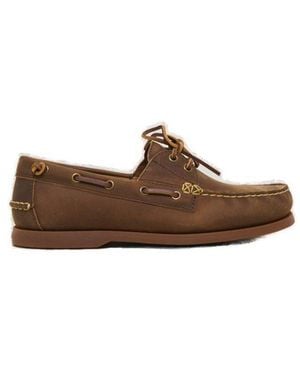 Polo Ralph Lauren Round-Toe Boat Shoes - Brown
