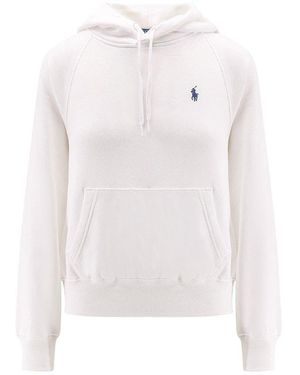 Polo Ralph Lauren Hooded Cotton Sweatshirt - White