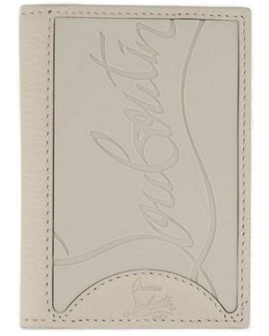 Christian Louboutin Sifnos Logo Debossed Bi-Fold Card Holder - Natural