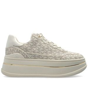 MICHAEL Michael Kors Hayes Signature Logo Platform Trainers - Natural