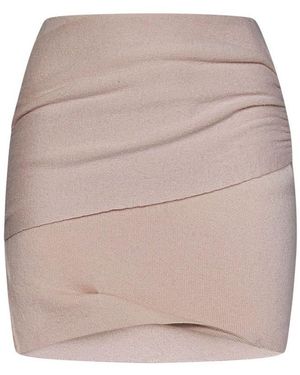 Laneus Ruched Pencil Skirt - Natural