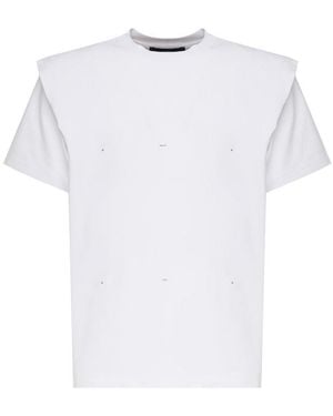 HELIOT EMIL Structured Shoulder T-Shirt - White