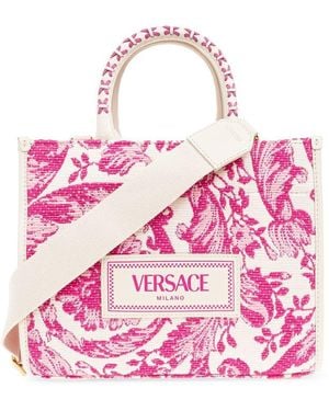 Versace Barocco Athena Small Top Handle Bag - Pink