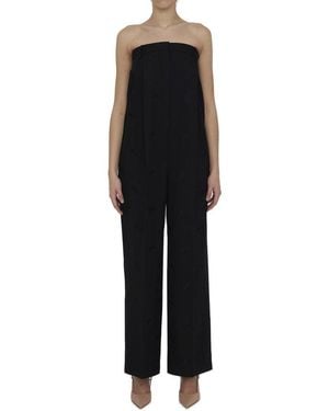Burberry Tailored Wool Jumpsuit - Black