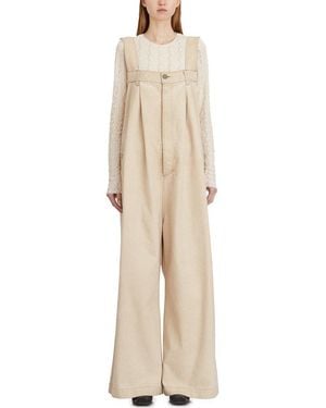 Uma Wang Pine Cotton Overalls - Natural
