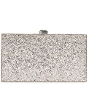 Cult Gaia Clutch Ela With Shimmering Crystals - Grey