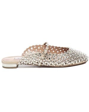 Aquazzura Embellished Sea Flats - Natural