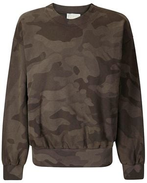 Aries Aged Camo Sweatshirt - Grey