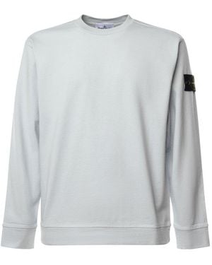 Stone Island Compass Patch Crewneck Sweatshirt - Grey