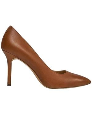 Ralph Lauren Lindella Ii Burnished Court Shoes - Brown