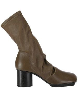 Uma Wang Square Toe Heeled Boots - Brown