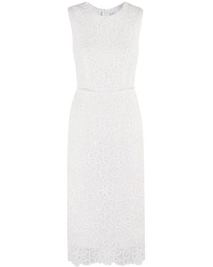 ERMANNO FIRENZE Floral Lace Midi Dress - White