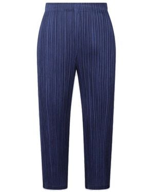 Pleats Please Issey Miyake Thicker Bottoms 1 Trousers - Blue