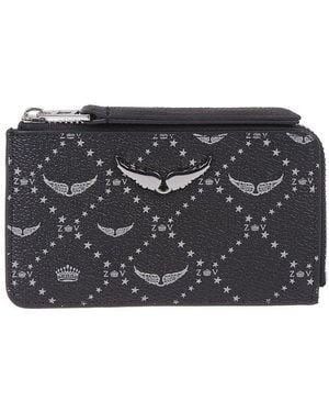 Zadig & Voltaire Zv Logo Plaque Cardholder - Black