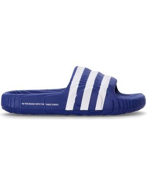 blue adidas slippers