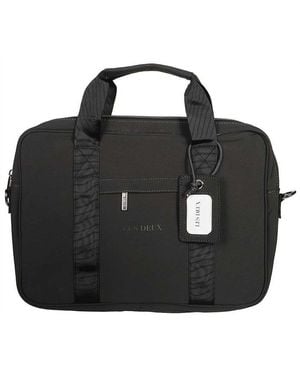 Les Deux Nylon Laptop Briefcase - Black