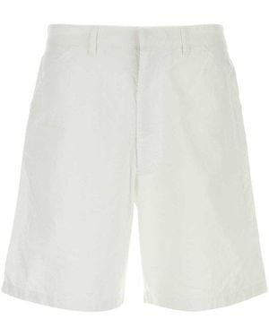 Prada White Oxford Bermuda Shorts