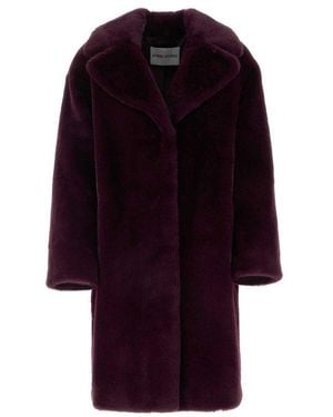 Stand Studio Camille Faux Fur Teddy Coat - Purple