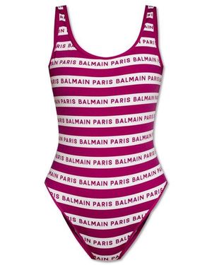 Balmain One-Piece Swimsuit - Purple