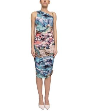 Just Cavalli Printed Midi Dress - Blue
