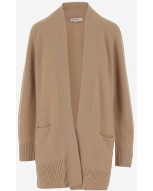 Vince Open Front Cardigan Jumper - Natural