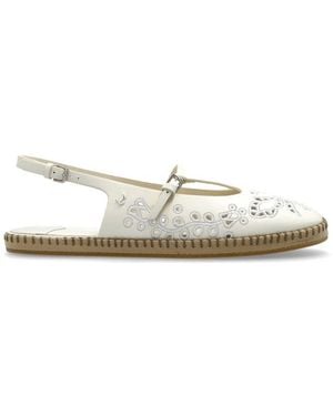 Jimmy Choo Amiee Slingback Espadrilles - White